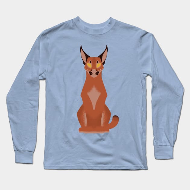 Minimalist Caracal Long Sleeve T-Shirt by ZTheCrazed